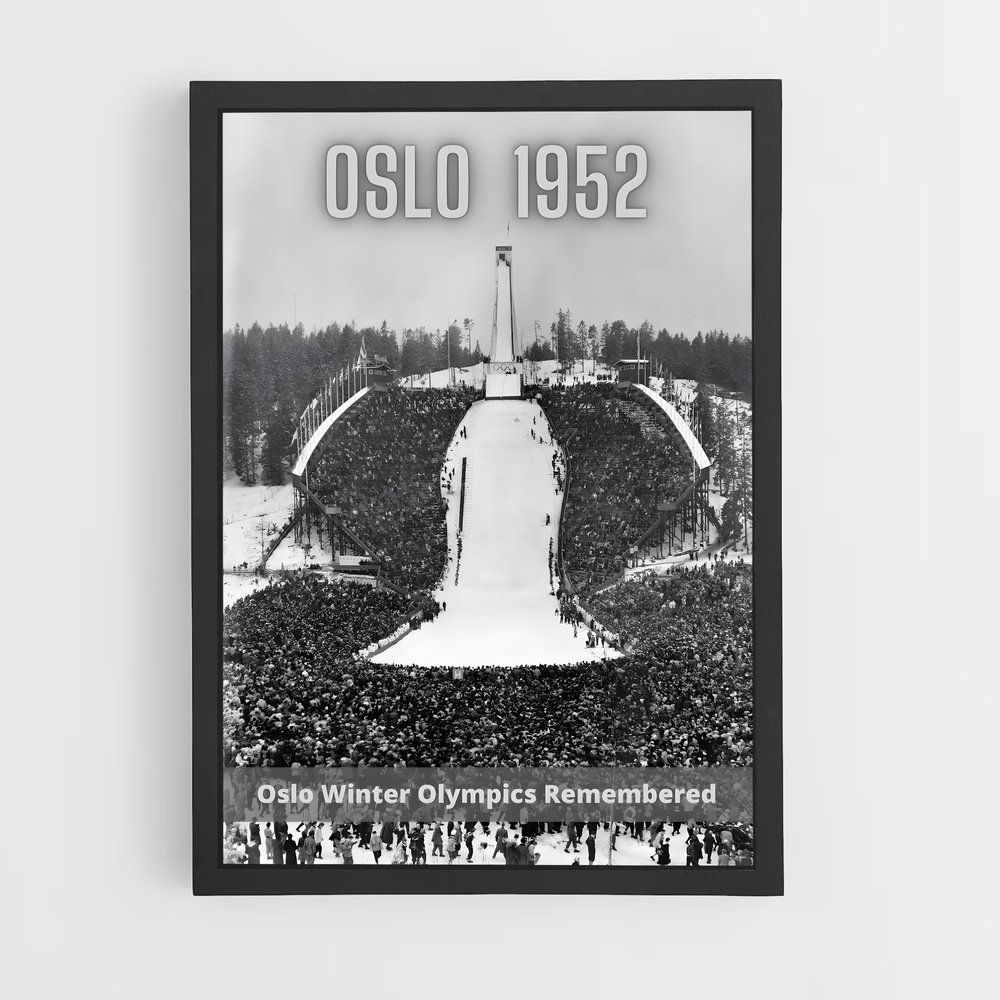 Poster Ski Slopes et Rassemblements – affiche Jeux Olympiques (vue 2)